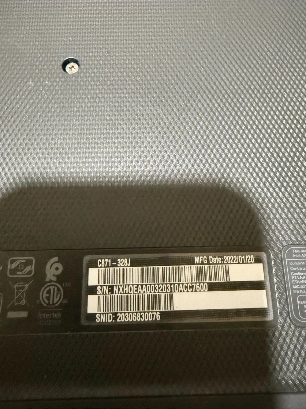 Acer Chromebook C871 Series